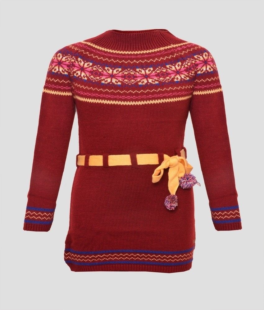 25% OFF on Yellow Apple Self Design Round Neck Casual Girl's Sweater 25% OFF on Yellow Apple Self Design Round Neck Casual Girl's Sweater