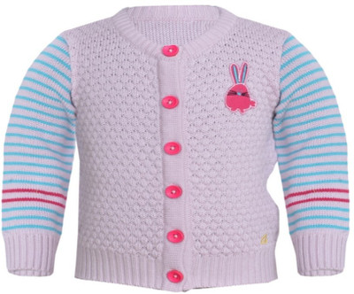 20% OFF on Yellow Apple Solid Round Neck Casual Baby Girl's Sweater