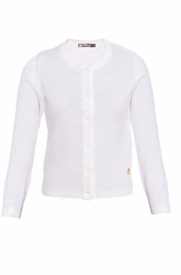 Yellow Apple Solid Round Neck Casual Girl's Sweater