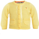 40% OFF on Yellow Apple Solid Round Neck Casual Baby Girl's Sweater