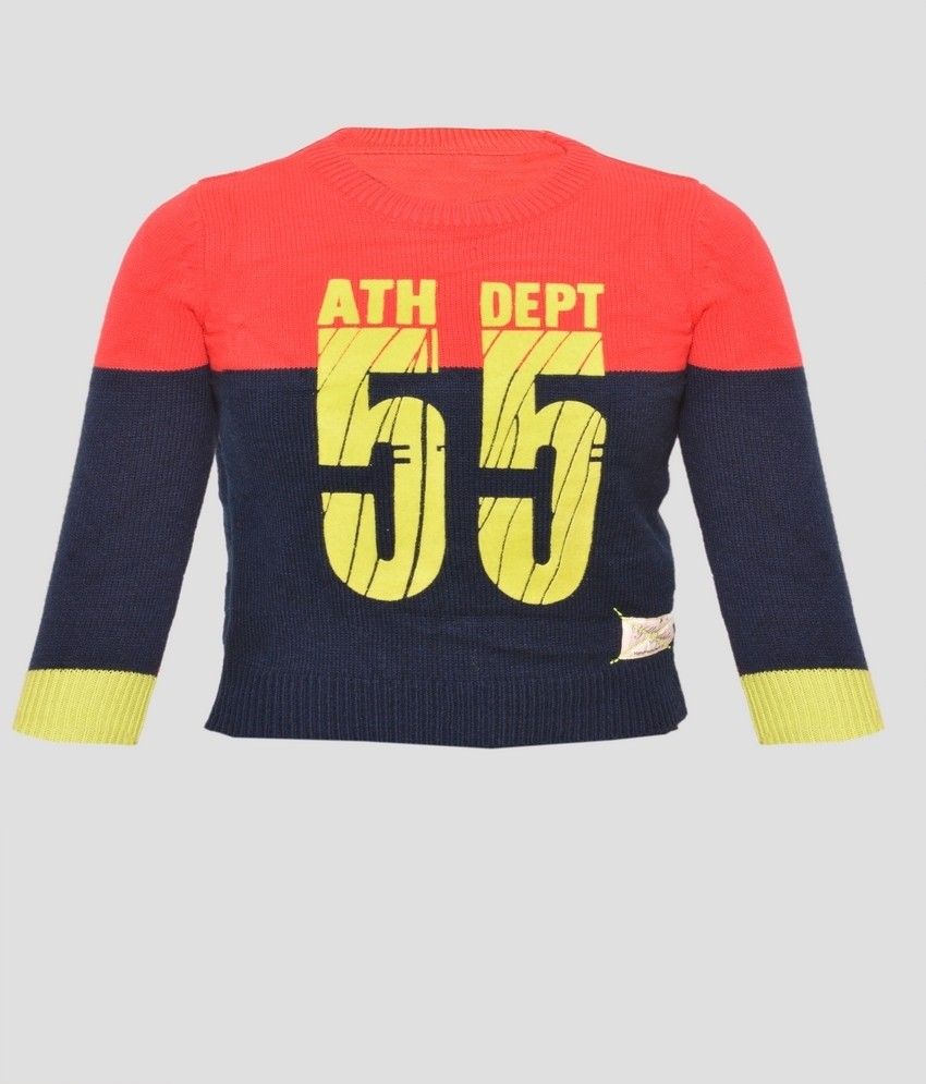 25% OFF on Yellow Apple Solid Round Neck Casual Boy's Sweater