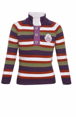 25% OFF on Yellow Apple Striped Round Neck Casual Boy's Sweater