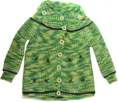 60% OFF on Indirang Self Design Turtle Neck Casual Baby Girl's Sweater