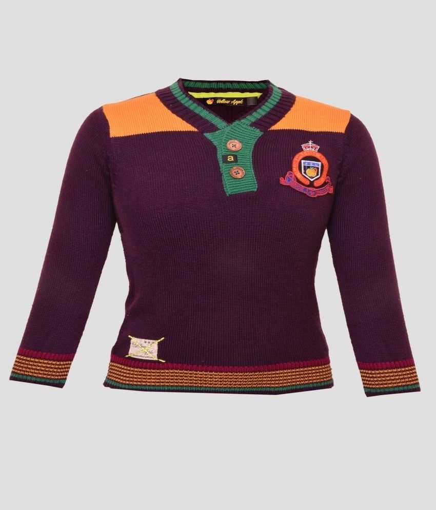 25% OFF on Yellow Apple Solid V-neck Casual Boy's Sweater 25% OFF on Yellow Apple Solid V-neck Casual Boy's Sweater