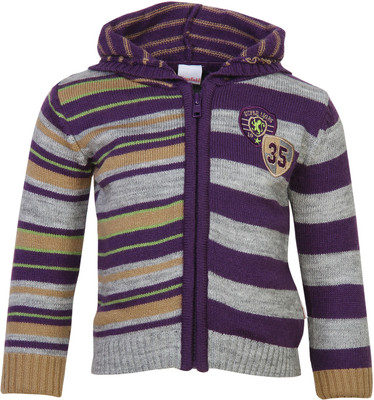 Wingsfield Striped Round Neck Casual Baby Boy's Sweater