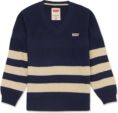 40% OFF on Levis Kids Striped V-neck Casual Boy's Sweater 40% OFF on Levis Kids Striped V-neck Casual Boy's Sweater