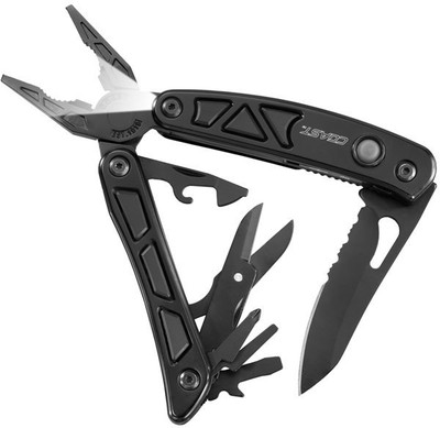 Tuzech COAST C 5899 Led Multiplier Hand Tool Kit - Lifetime Warranty - Black 11 Function Multi Utility Swiss Knife (Matte Black)