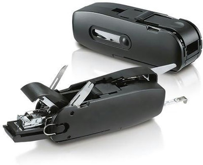 Tuzech 10-In-1 Office Combo Desktop Accessory / Travel Kit - Stapler Scissors 10 Function Multi Utility Swiss Knife (Black)