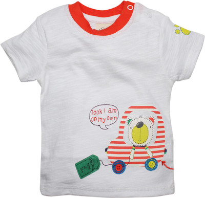 50% OFF on FS Mini Klub Solid Baby Boy's Round Neck T-Shirt