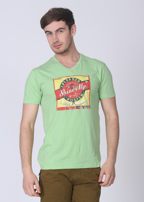 50% OFF on Breakbounce Printed Men's V-neck T-Shirt