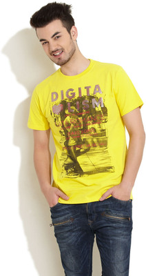 50% OFF on Riot Printed Men's Round Neck T-Shirt