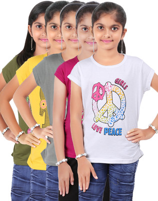 21% OFF on Bes-Tex Printed Baby Girl's Round Neck T-Shirt Pack of 5