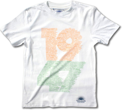 Tricolor Nation Graphic Print Men's Round Neck T-Shirt Tricolor Nation Graphic Print Men's Round Neck T-Shirt