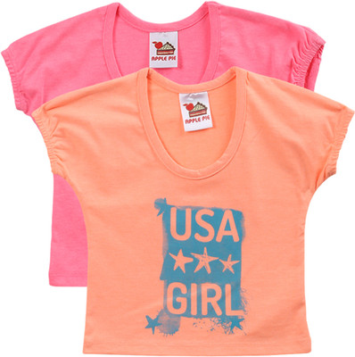 20% OFF on Apple Pie Printed Baby Girl's Round Neck T-Shirt