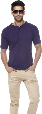 Gritstones Solid Men's Round Neck T-Shirt