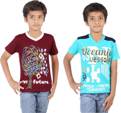 65% OFF on Maringo Classic Printed Boy's Round Neck T-Shirt