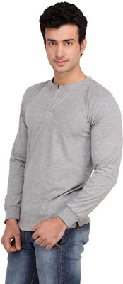 Inkovy Solid Men's Henley T-Shirt Inkovy Solid Men's Henley T-Shirt