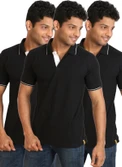 30% OFF on Campus Sutra Solid Men's Polo T-Shirt Pack of 3