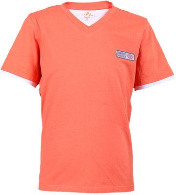 50% OFF on Ello Solid Boy's V-neck T-Shirt