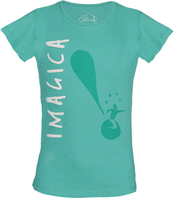 14% OFF on Imagica Printed Girl's Round Neck T-Shirt
