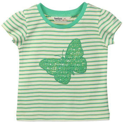 30% OFF on Beebay Striped Girl's Round Neck T-Shirt
