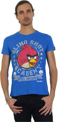 55% OFF on Angry Birds Printed Men's Round Neck T-Shirt