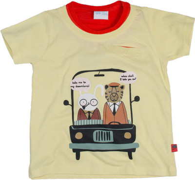 49% OFF on FS Mini Klub Printed Baby Boy's Round Neck T-Shirt