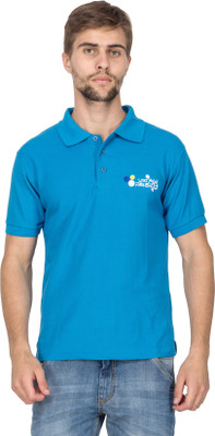 Aziteez Solid Men's Flap Collar Neck T-Shirt