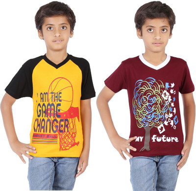 65% OFF on Maringo Classic Printed Boy's Round Neck T-Shirt