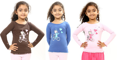 40% OFF on Bio Kid Printed Girl's Round Neck T-Shirt