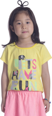 50% OFF on Sera Graphic Print Girl's Round Neck T-Shirt
