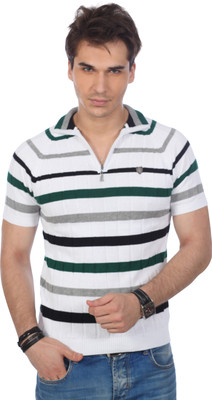 Stride Striped Men's Polo T-Shirt