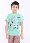 Milou Animal Print Boy's Round Neck T-Shirt