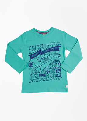 Sturdy Printed Boy's V-neck T-Shirt