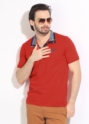 15% OFF on INEXCESS Solid Men's Polo T-Shirt