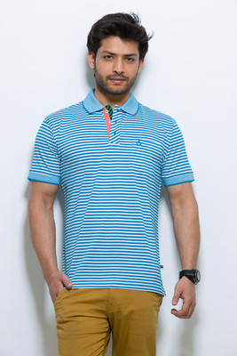 30% OFF on ALX New York Striped Men's Polo T-Shirt