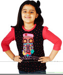 Naughty Ninos Animal Print Girl's Round Neck T-Shirt Naughty Ninos Animal Print Girl's Round Neck T-Shirt