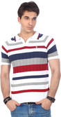 Stride Striped Men's Polo T-Shirt