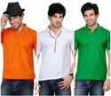 56% OFF on TSX Solid Men's Polo T-Shirt Pack of 3