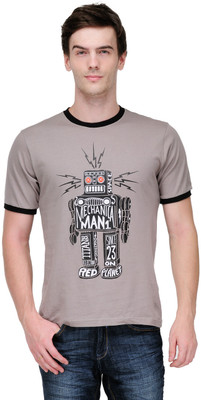 42% OFF on White Kalia Graphic Print Men's Round Neck T-Shirt