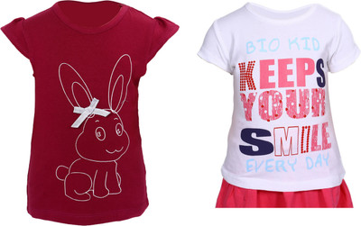 40% OFF on Bio Kid Printed Girl's Round Neck T-Shirt