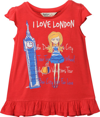 30% OFF on Beebay Printed Girl's Round Neck T-Shirt