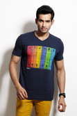 Design Classics Printed Men's V-neck T-Shirt