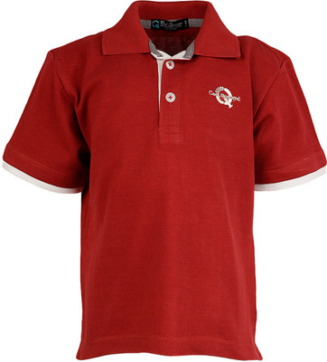59% OFF on Cool Quotient Solid Boy's Polo Neck T-Shirt