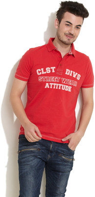 50% OFF on In The Closet Printed Men's Polo T-Shirt