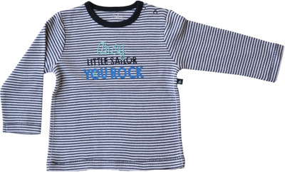 10% OFF on Babeez Striped Baby Boy's Round Neck T-Shirt