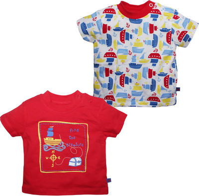 30% OFF on FS Mini Klub Printed Baby Boy's Round Neck T-Shirt