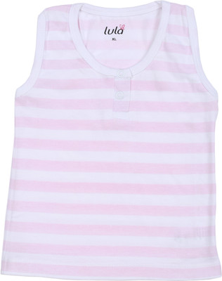 32% OFF on Lula Striped Baby Girl's Henley T-Shirt