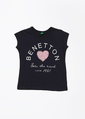 United Colors of Benetton Printed Girl's Round Neck T-Shirt