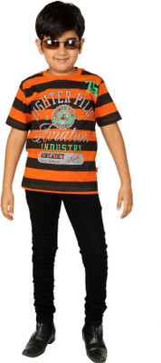 50% OFF on Giraffe Striped Boy's Round Neck T-Shirt